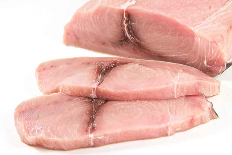 Raw swordfish steaks 