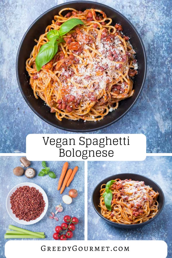 vegan spaghetti bolognese pin