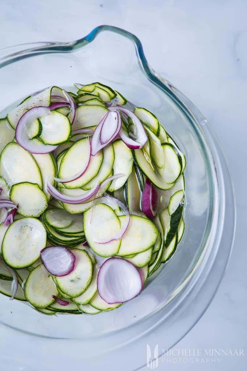 Salted water Courgette