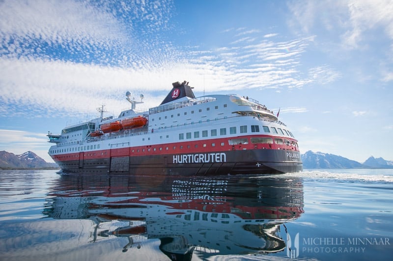 The large Hurtigruten ship 