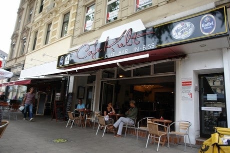 front of Café Kult