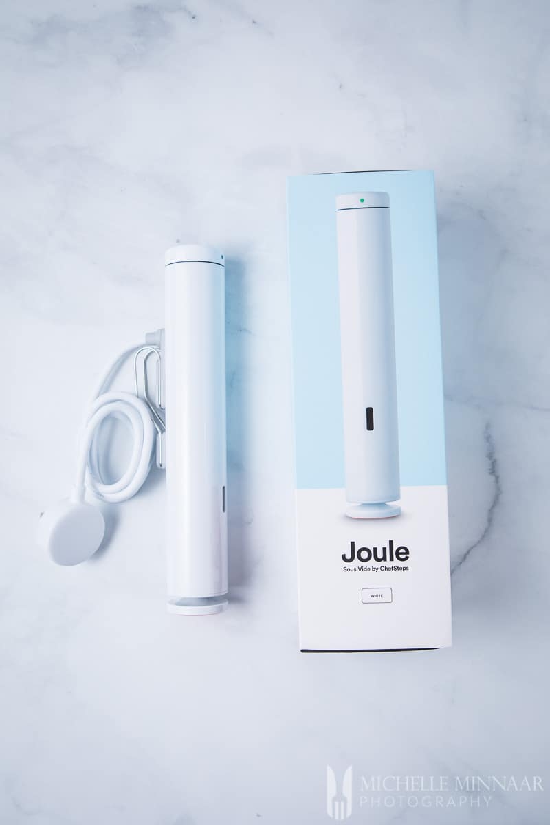 The Joule box and sous vide to its side