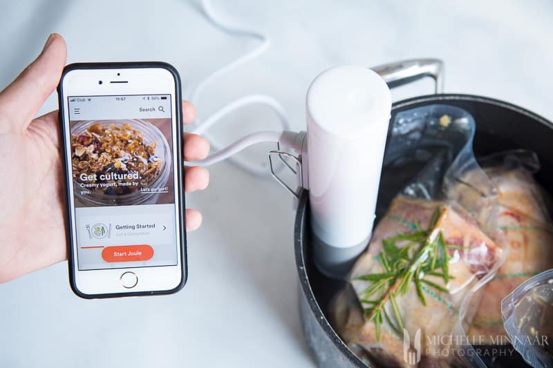 A smart phone showing the app being used