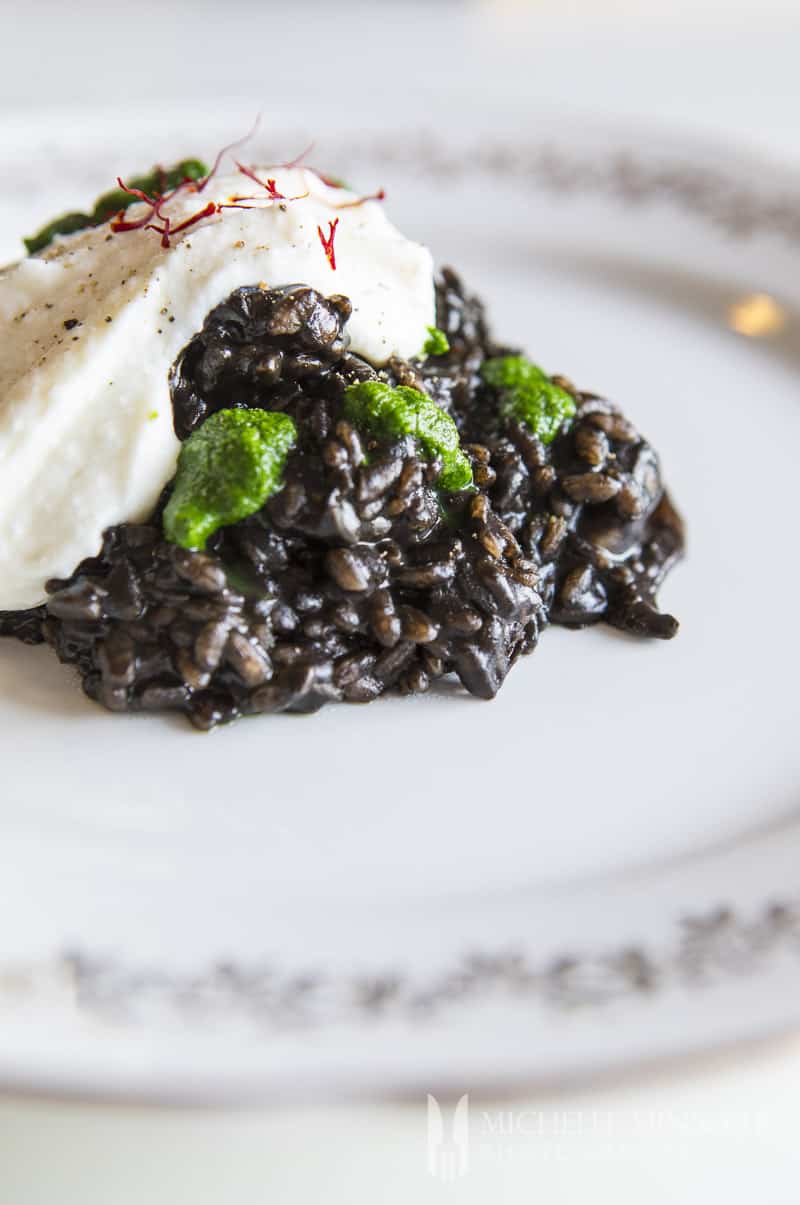 Squid ink risotto.