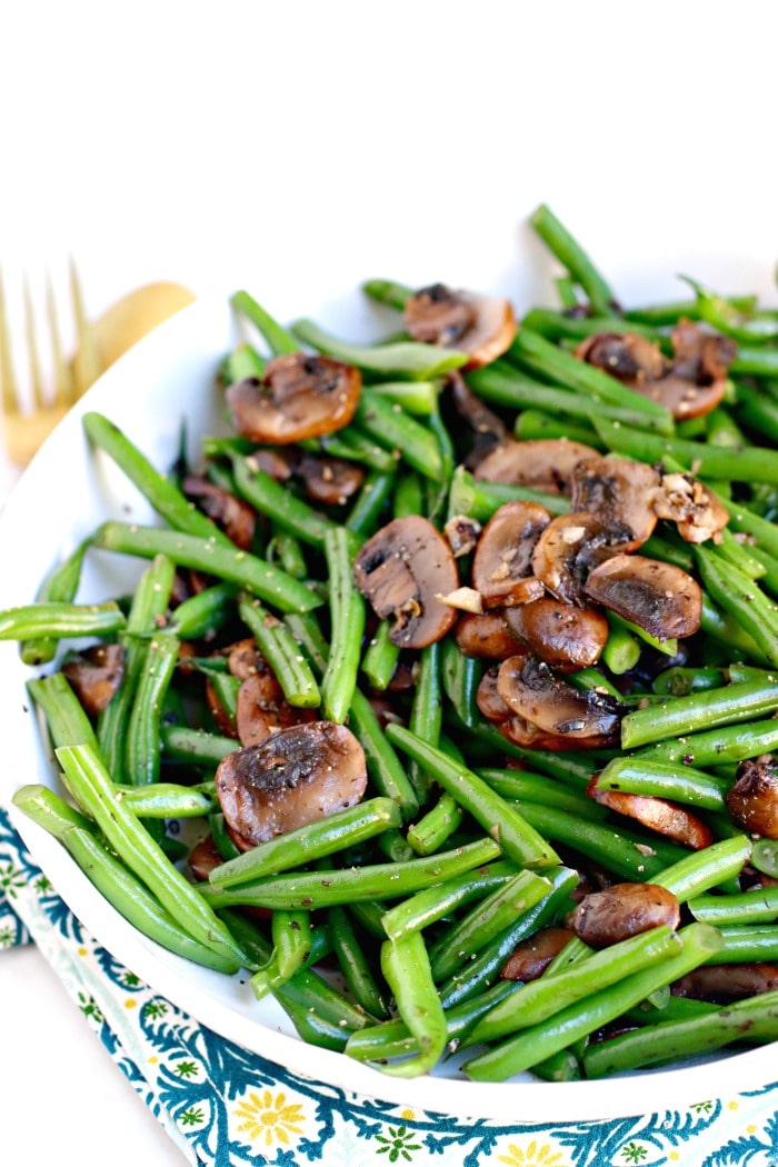 Greenbeans with mushrooms