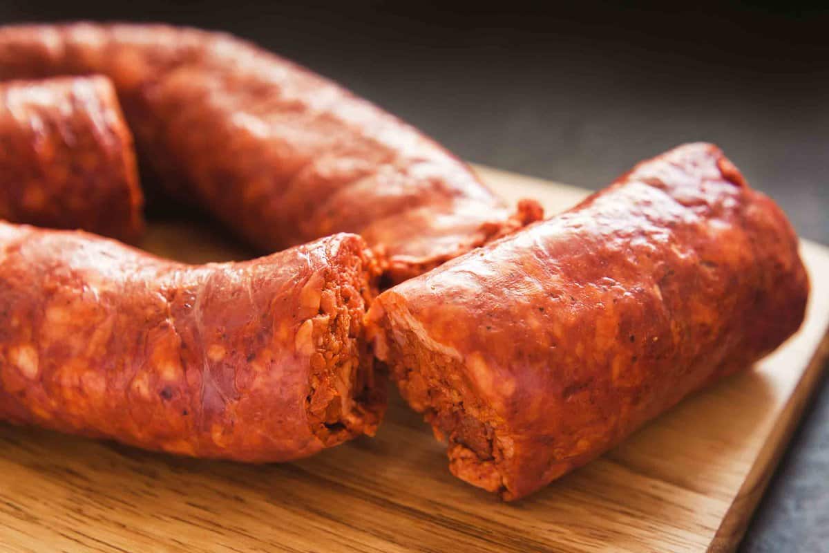 Red Mexican sausage.