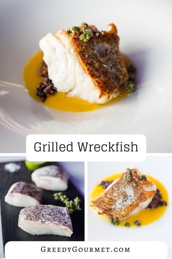 Grilled wreckfish is a delicacy. A wreckfish lives in deep seas and hides in caves and shipwrecks. With its firm white flesh, it's perfect for the grill. #seafood #fish 