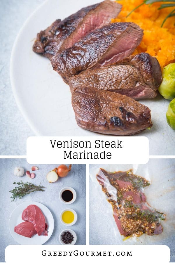 This venison steak marinade can turn any venison steak recipe into a gourmet steak meal. Make the steak marinade your own and pair the venison with a mash. 