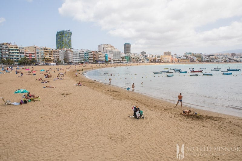 A beach scene in spain 