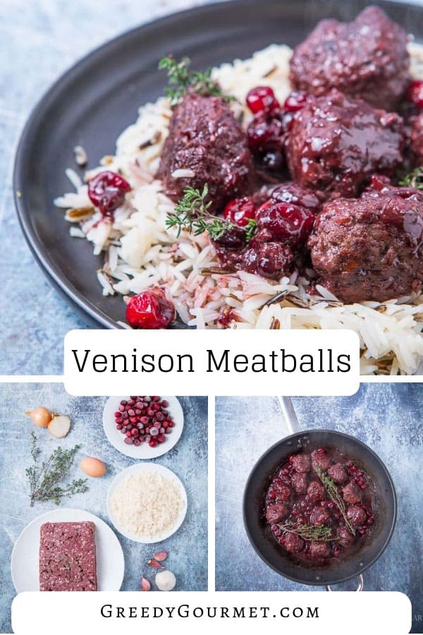 Make this easy homemade venison meatballs recipe in just a few steps. Use fresh cranberries, cranberry jam, port and wine to make the tasty berry sauce. 