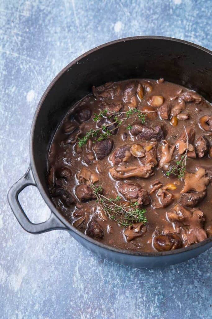 A stockpot of game casserole