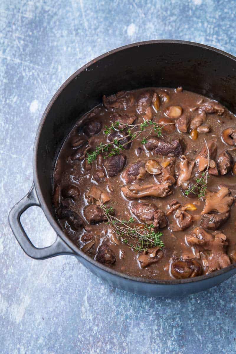Game Casserole - A Game Casserole With Mushrooms, Port & Blackcurrant