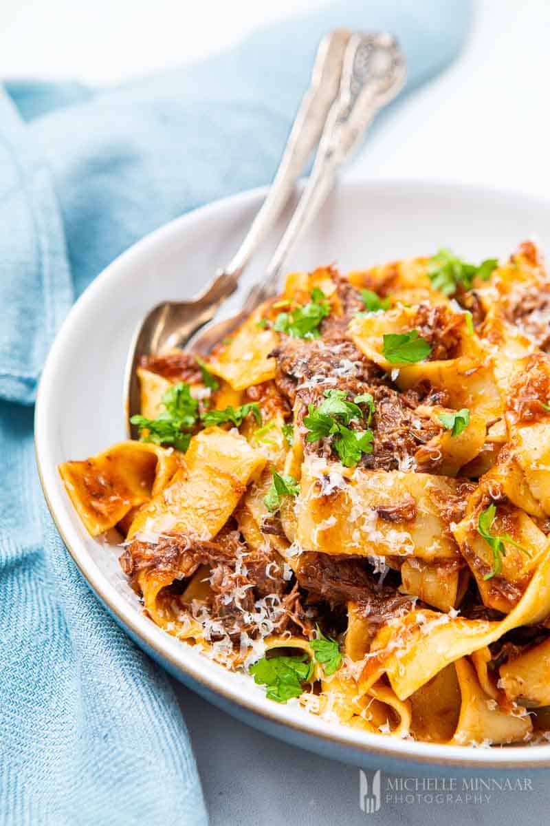 Close up to a Beef Cheek Ragu