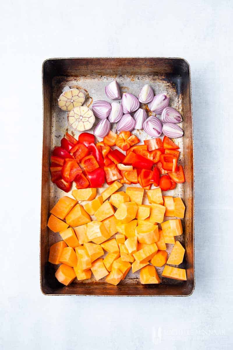 Vegetables in a Baking Tray