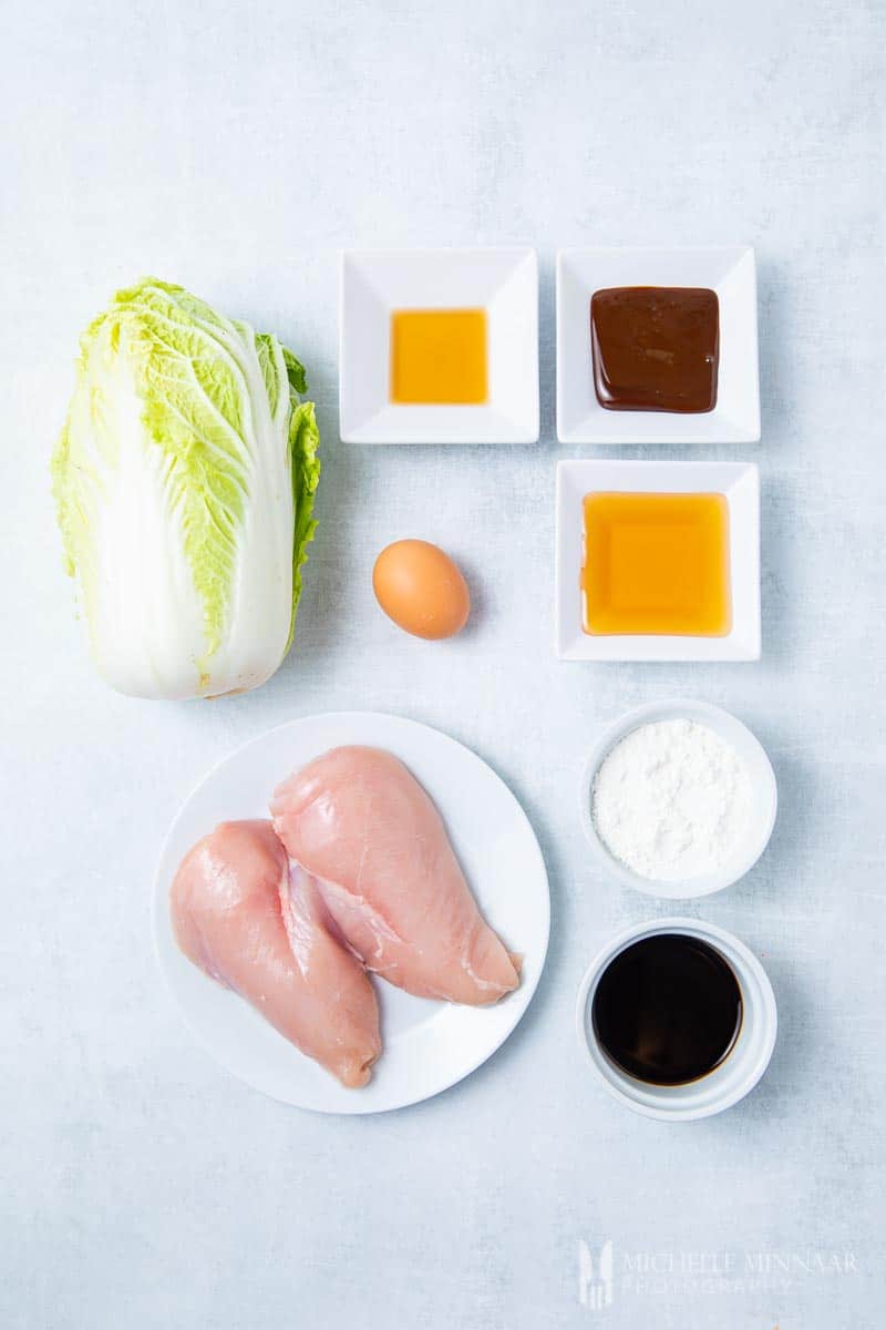 Ingredients to make marmite chicken 