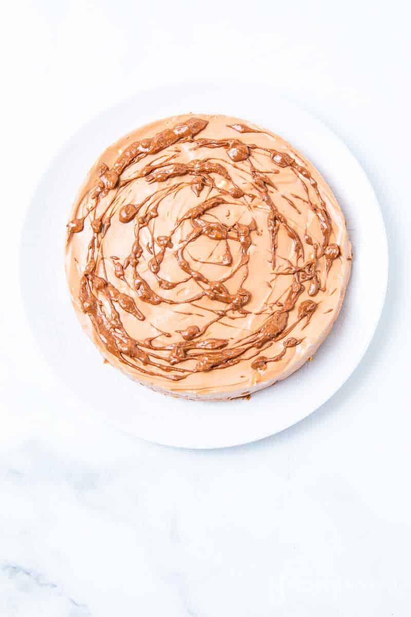 A toblerone cheesecake on a plate