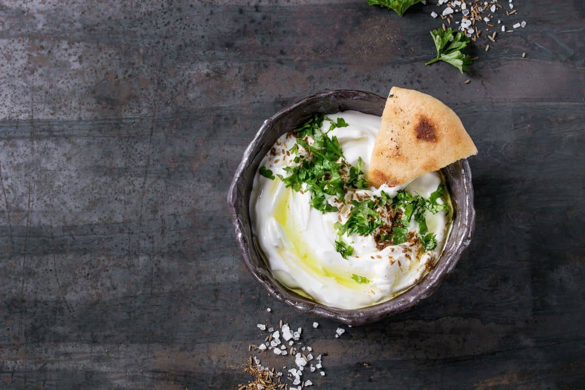 Labneh cheese. 