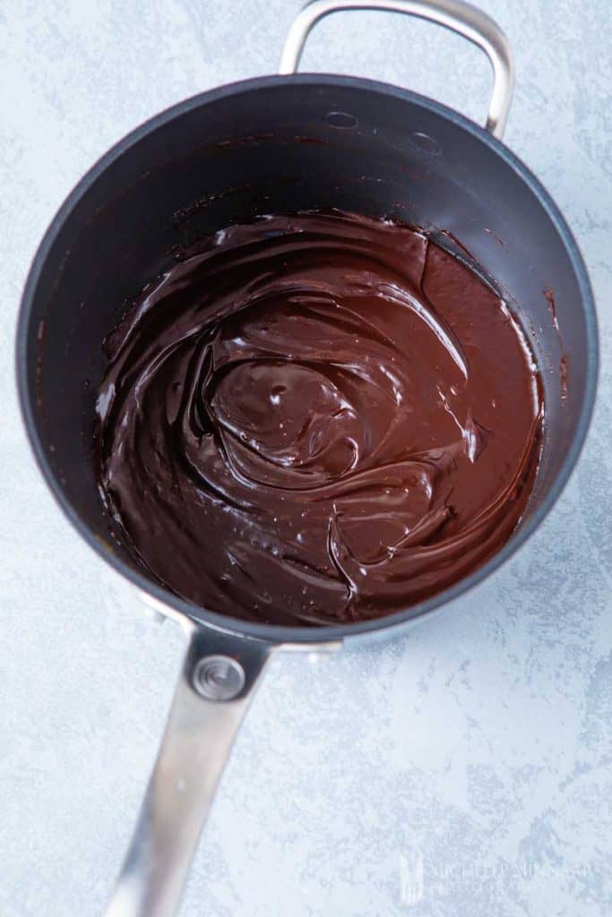 Chocolate melting in a pot