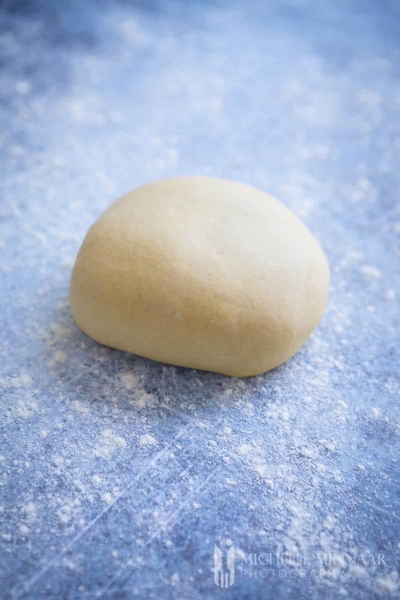 Kneaded dough in a ball 