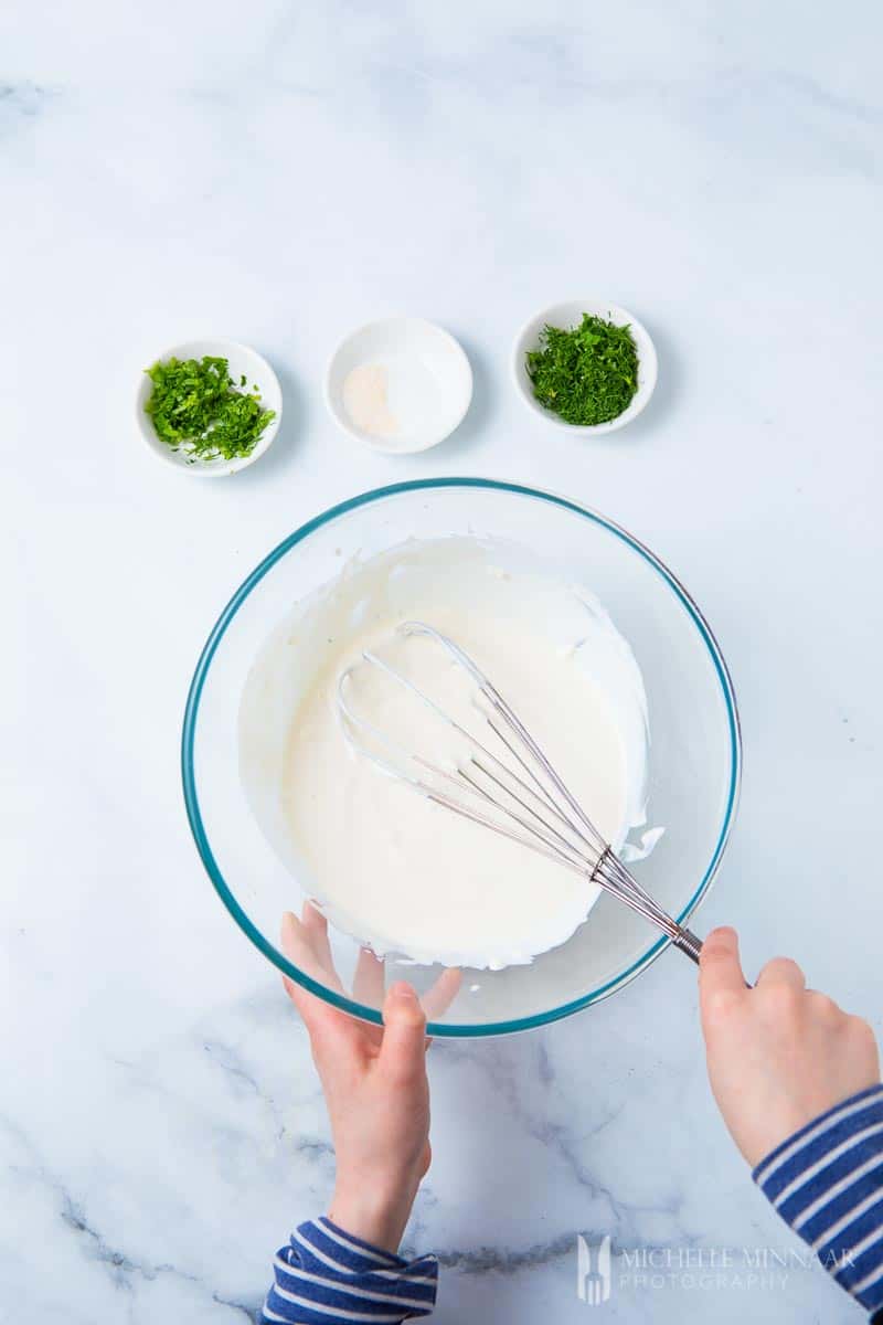 Whisking cream