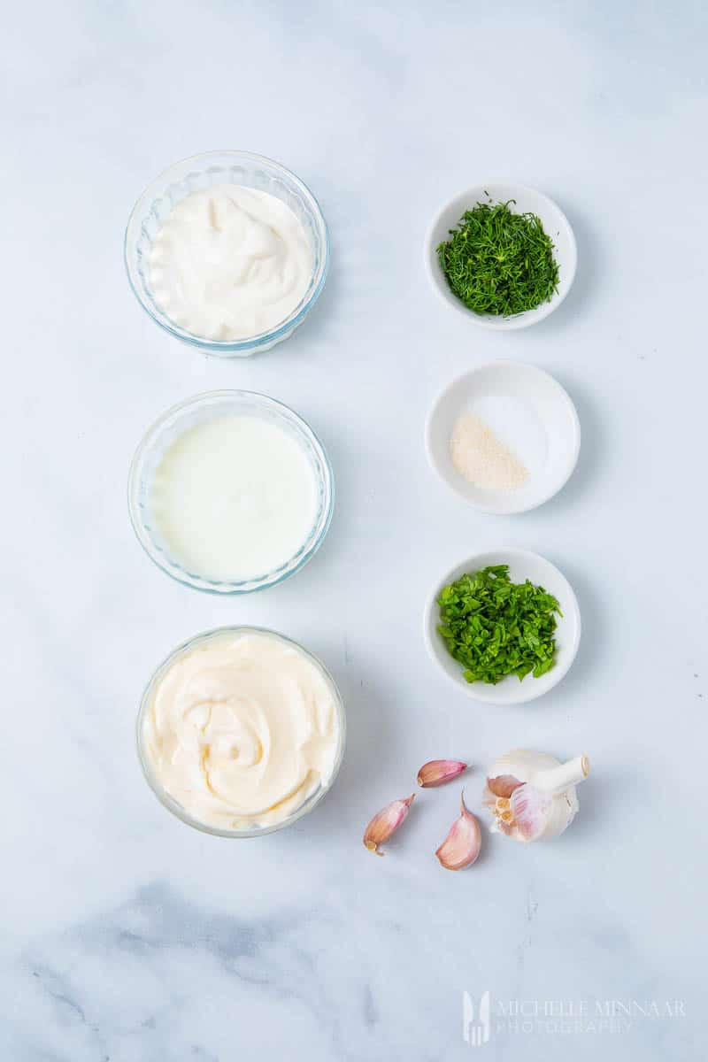 Ingredients to make sugar free salad dressing