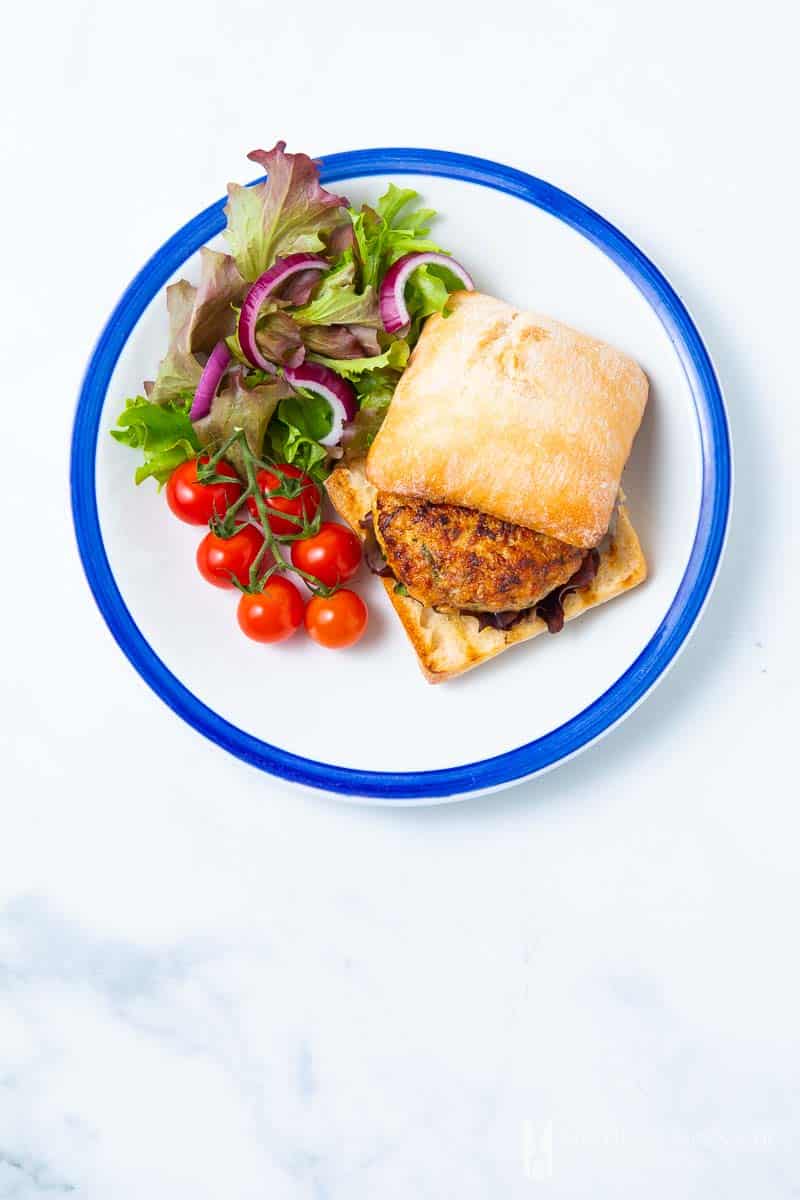 A plate of Chicken Rissoles