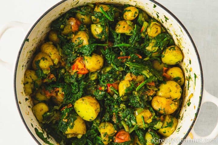 Pot of Saag Aloo.