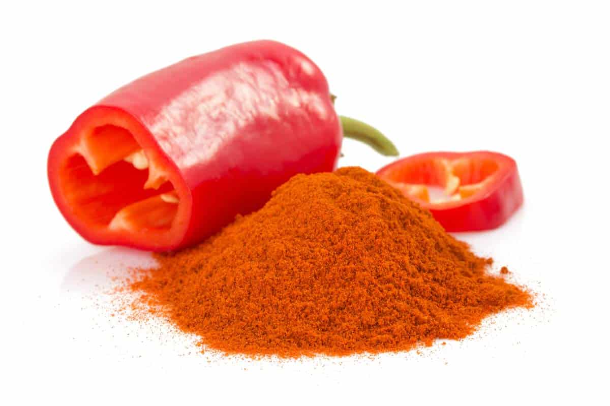 One red pepper and powder