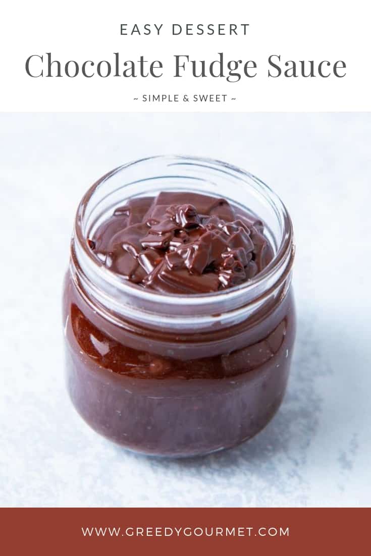 A jar of chocolate fudge sauce