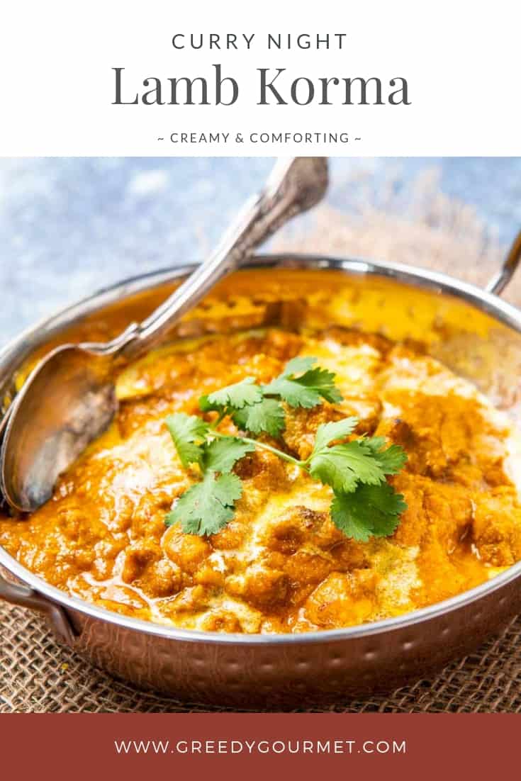 Lamb Korma in a bowl