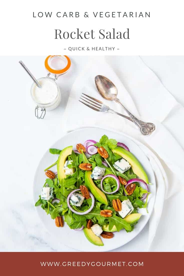 A fresh plate of green rocket salad