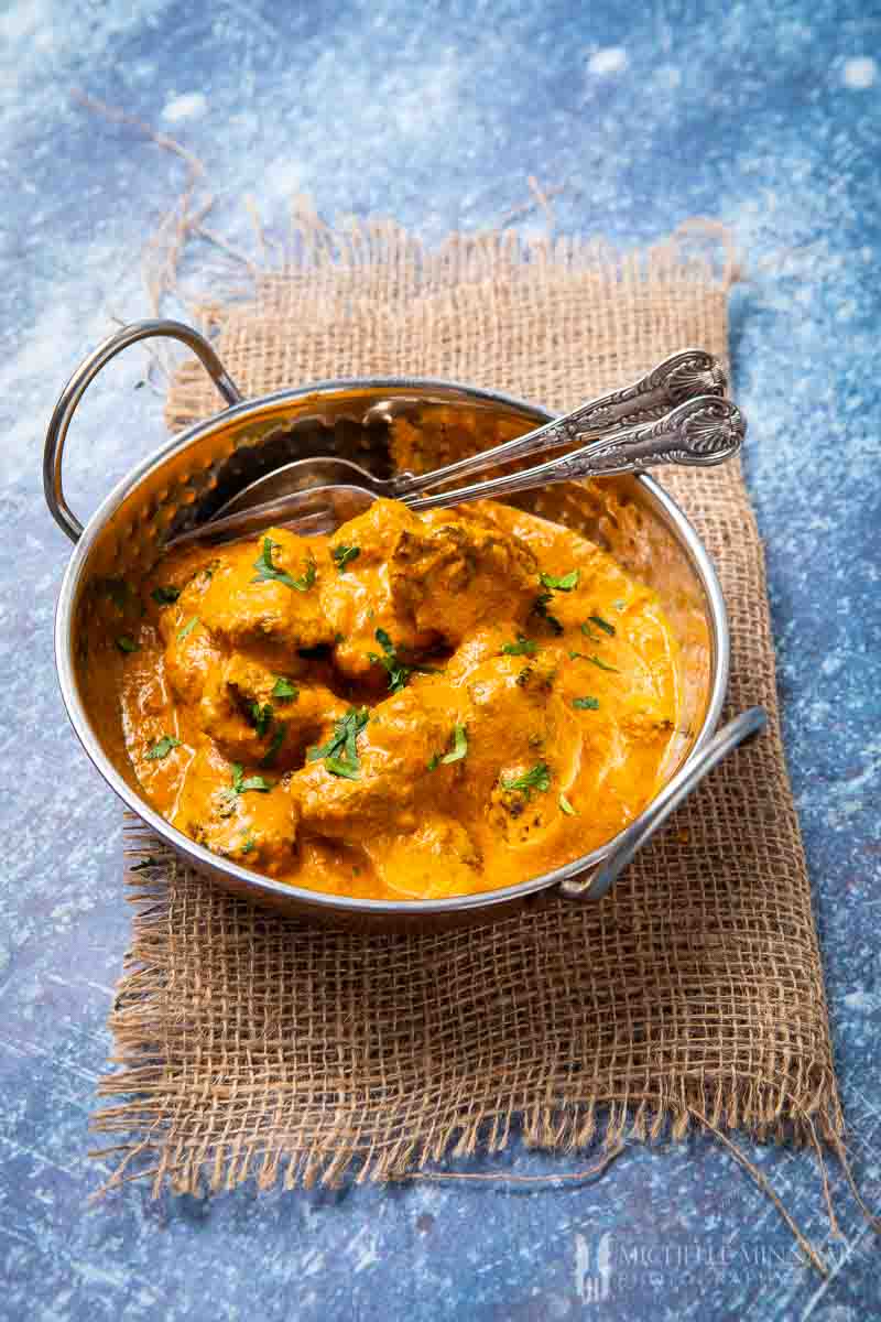 Bowl of lamb tikka masala