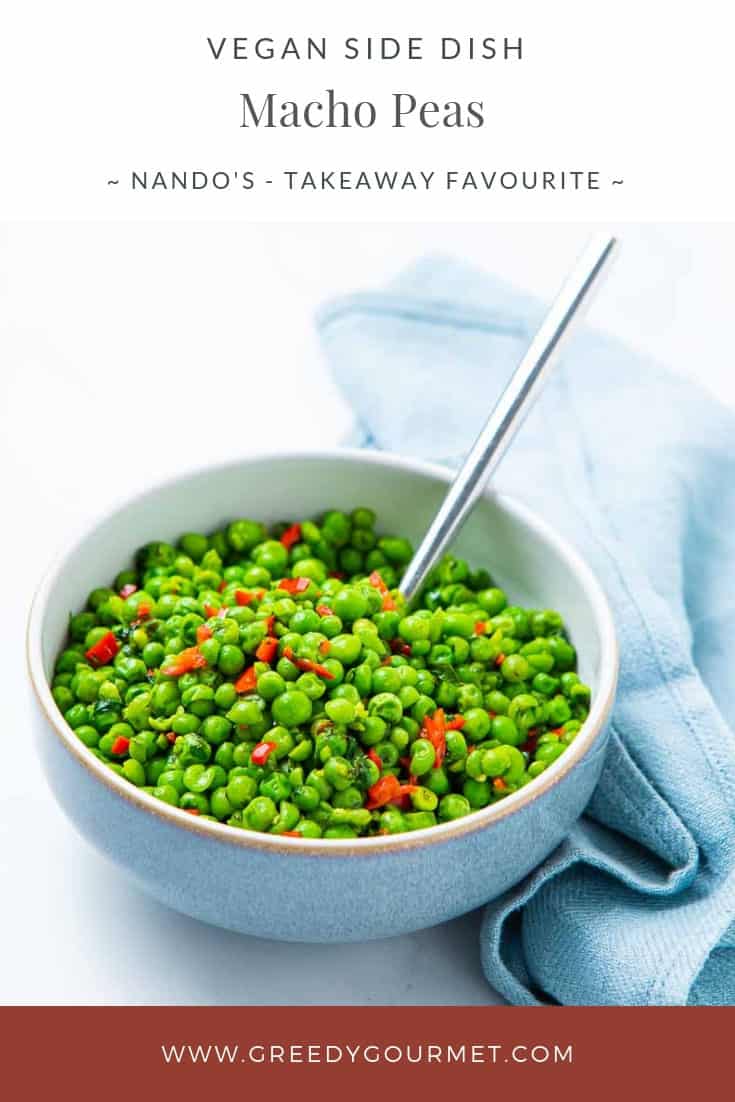 Bowl of green macho peas