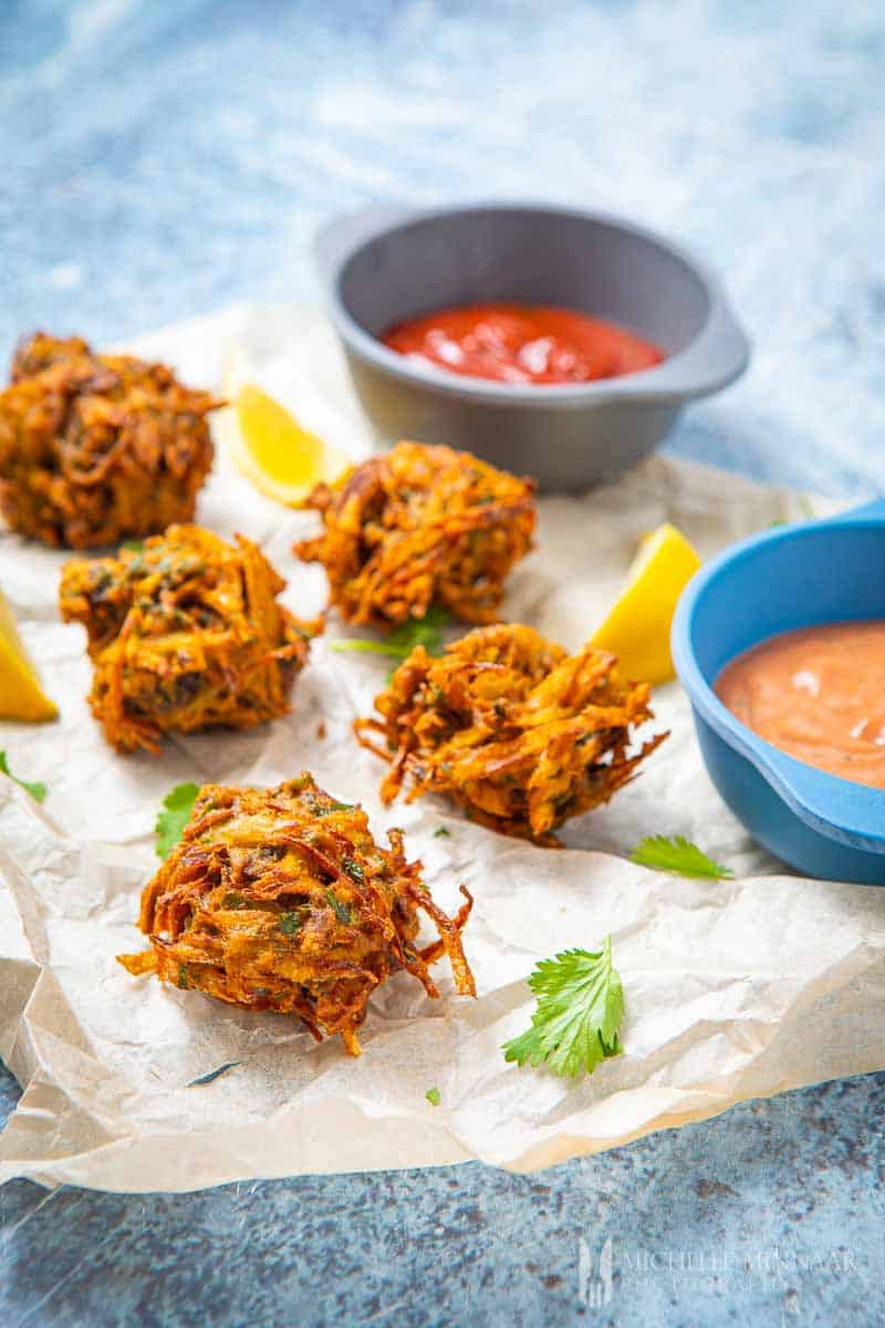 Close up of mushroom pakora 