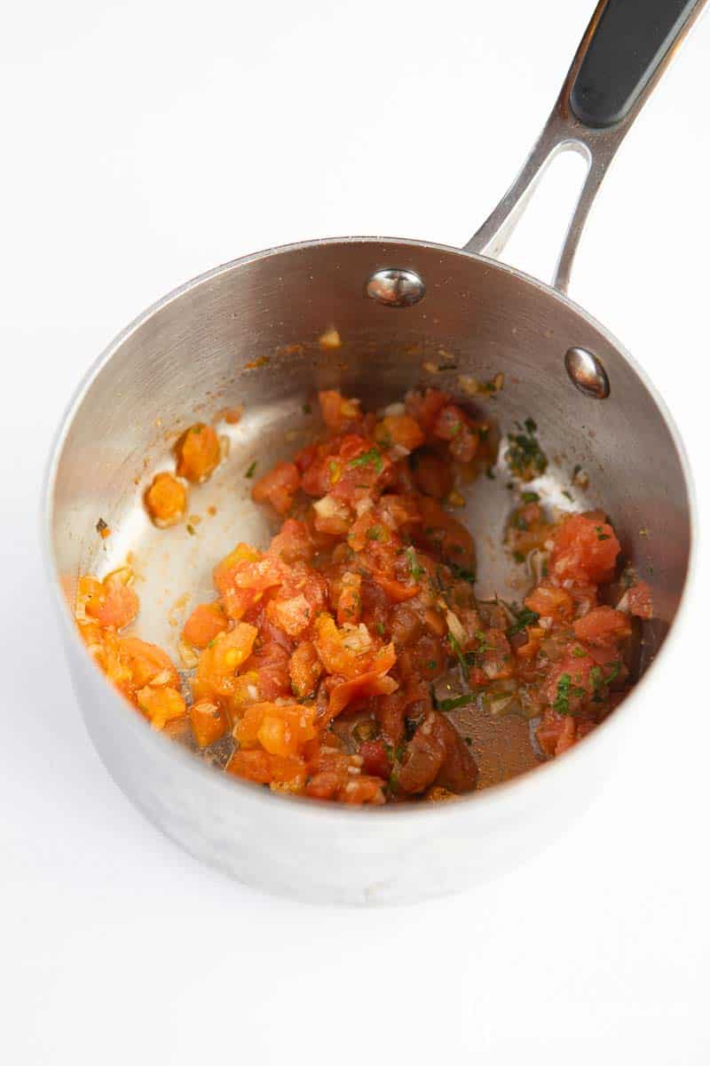 sauce vierge a sauce pan 