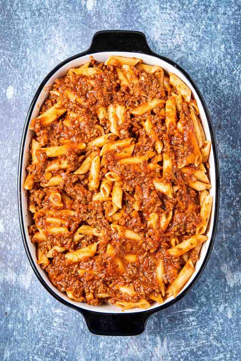 Pasta and sauce