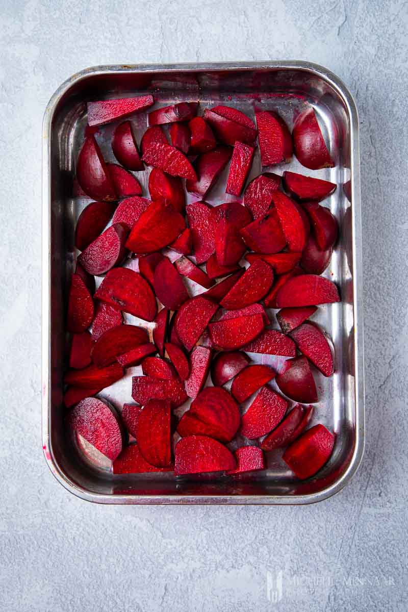 Beetroot in a pan