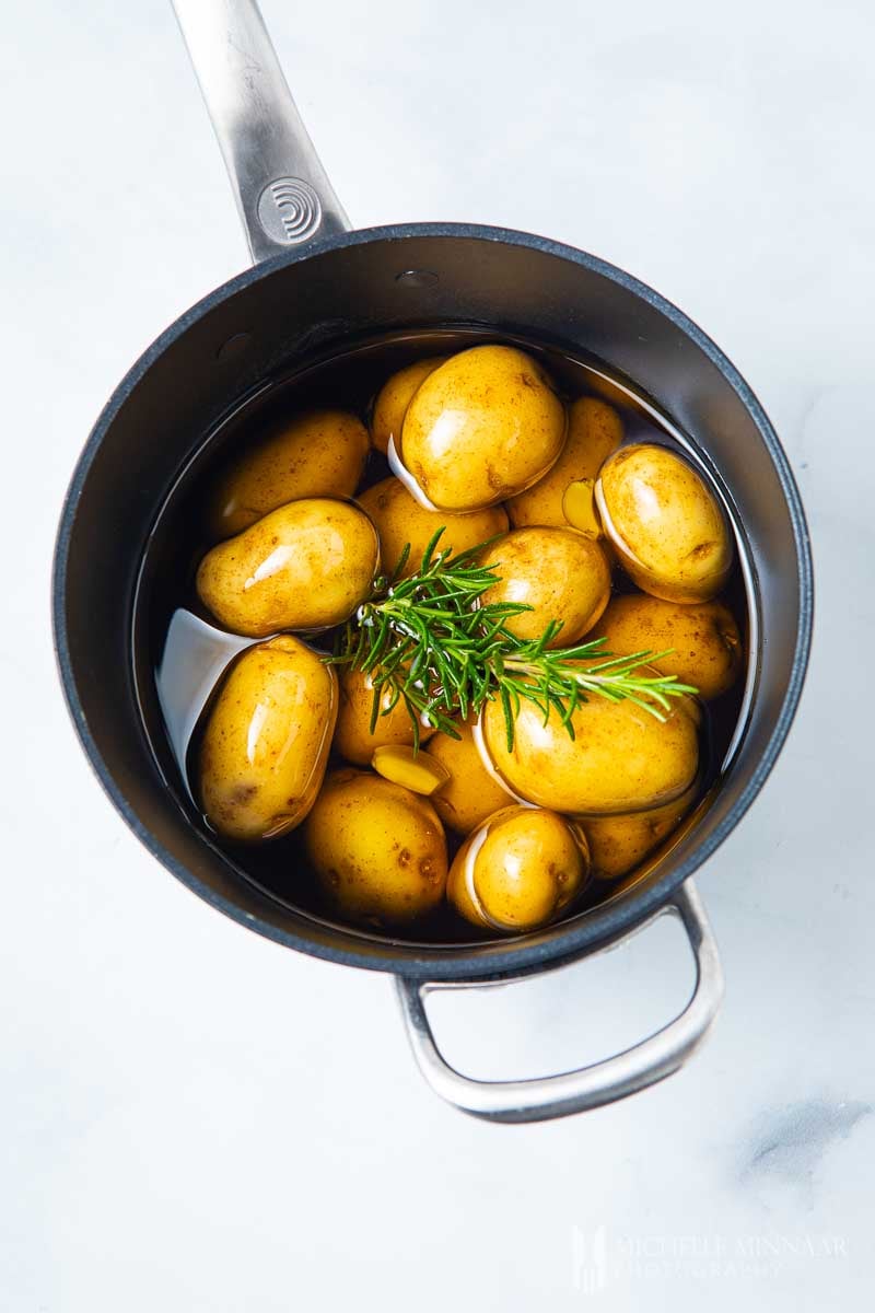 Potatoes boiling