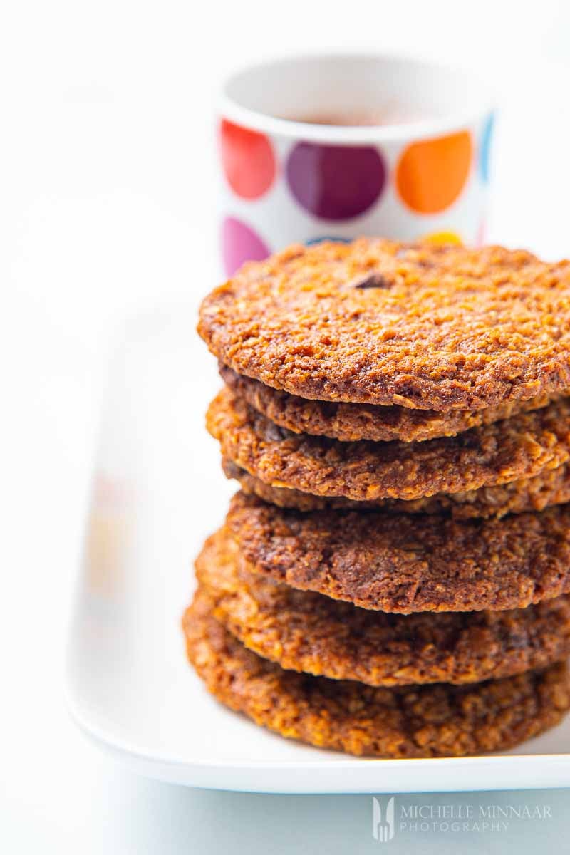 Stack of Vegan Oat Cookies