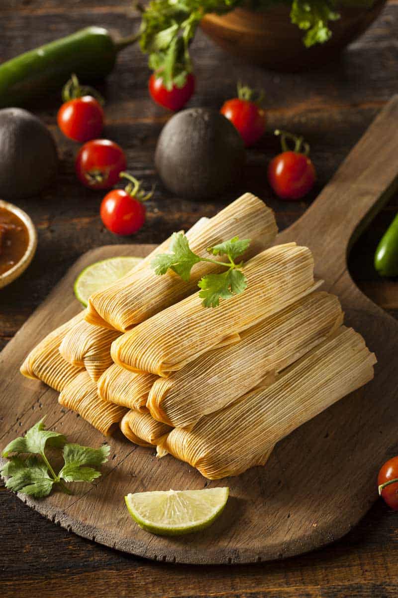 Stack of tamales