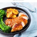 Chicken with rhubarb sauce