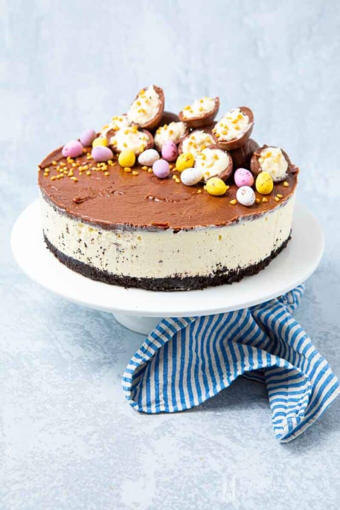 Whole easter egg cheesecake