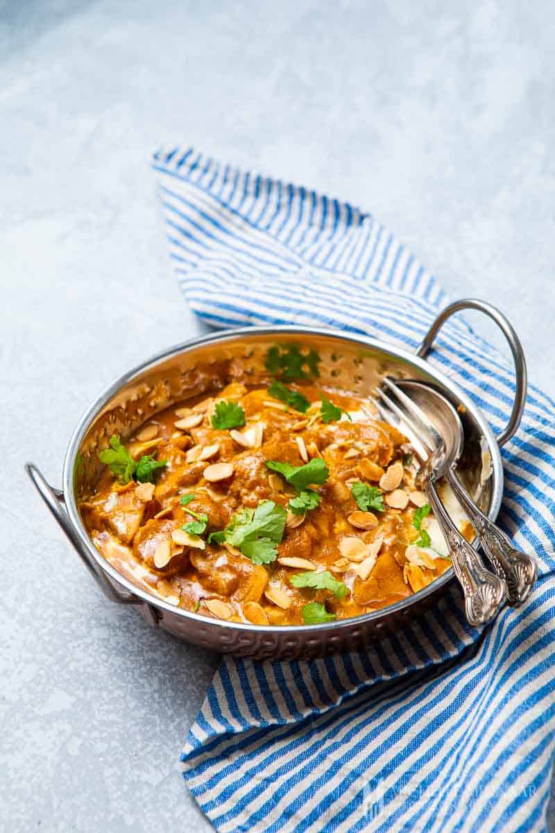 Bowl of fish korma