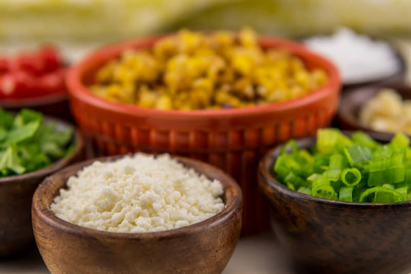 Bowl of cotija cheese