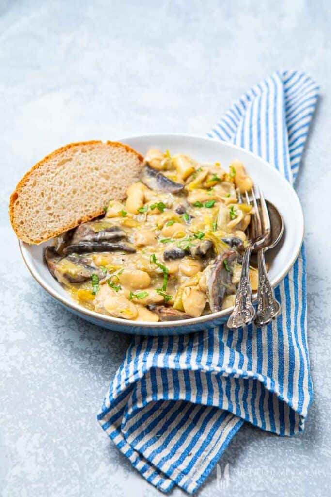 Bowl of butter bean stew
