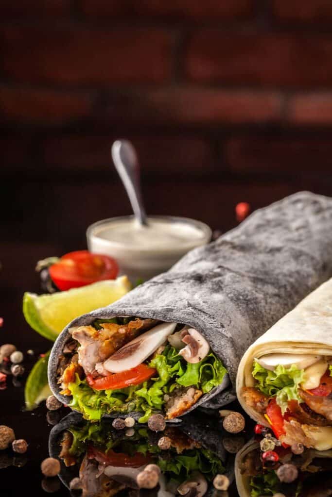 Two burritos to show you how to reheat a burrito