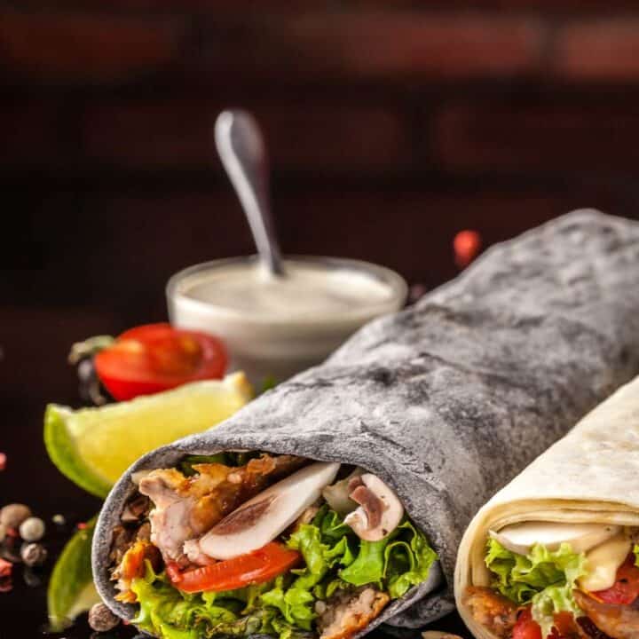 Two burritos to show you how to reheat a burrito