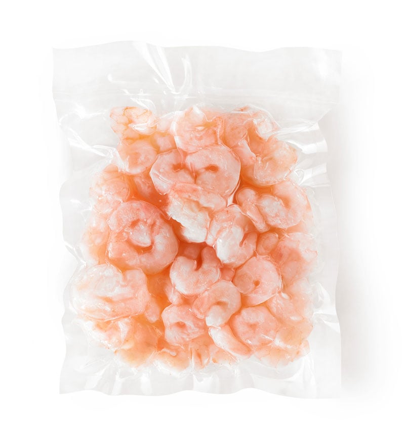 Learn how to defrost prawns by sealing the shrimp in a bag