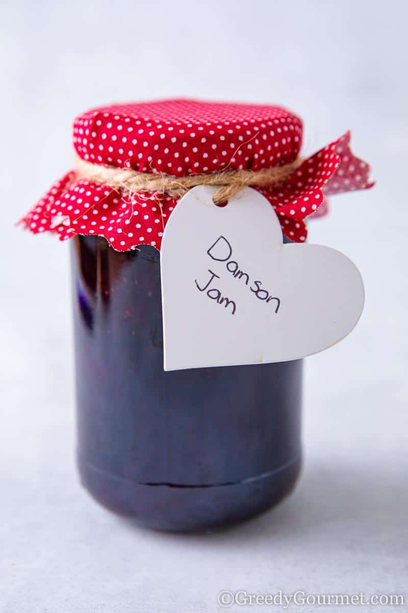 Wrapped jar of an autumn harvest recipe