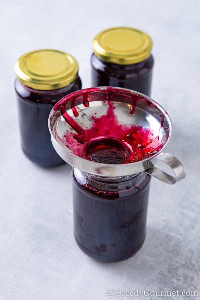 funnel damson jam